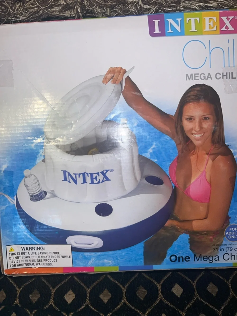 IntexMega Chill Inflatable Drink Cooler - Blue & White